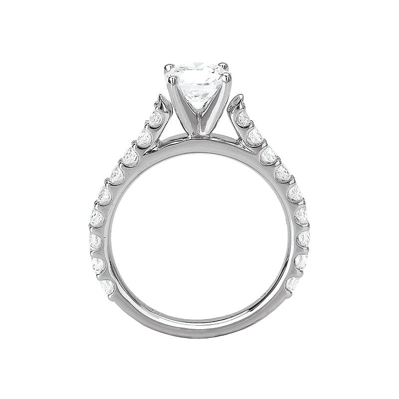 Romance Accented Round Solitaire Ring
