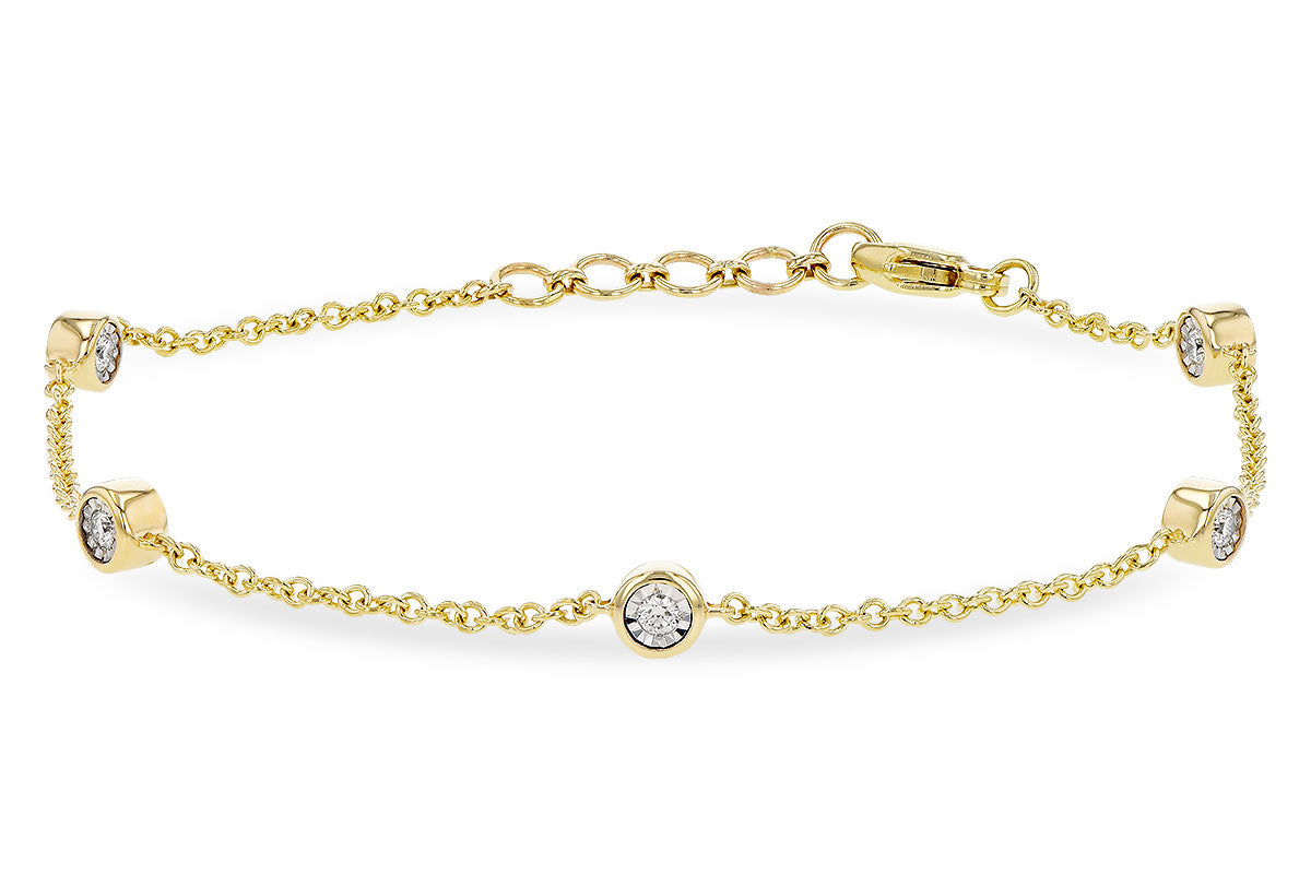Yellow Gold Diamonds by the Yard Bracelet 0.25ctw