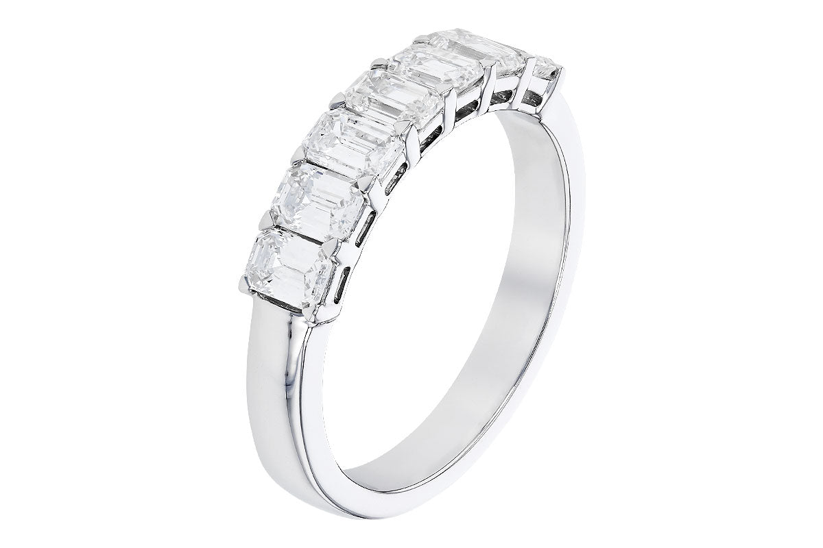 Emerald Cut Diamond Anniversary Band