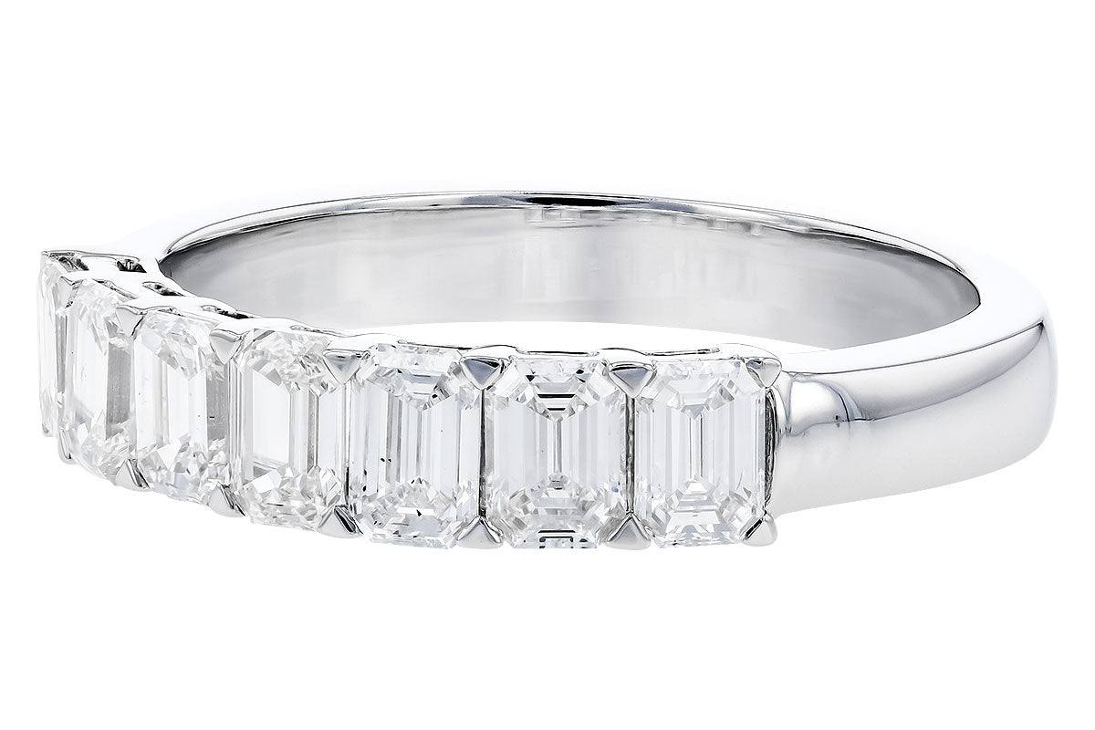 Emerald Cut Diamond Anniversary Band