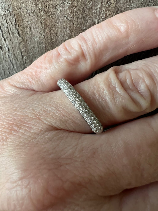 Brevani .33 Carat White Gold Pave Flexible Ring