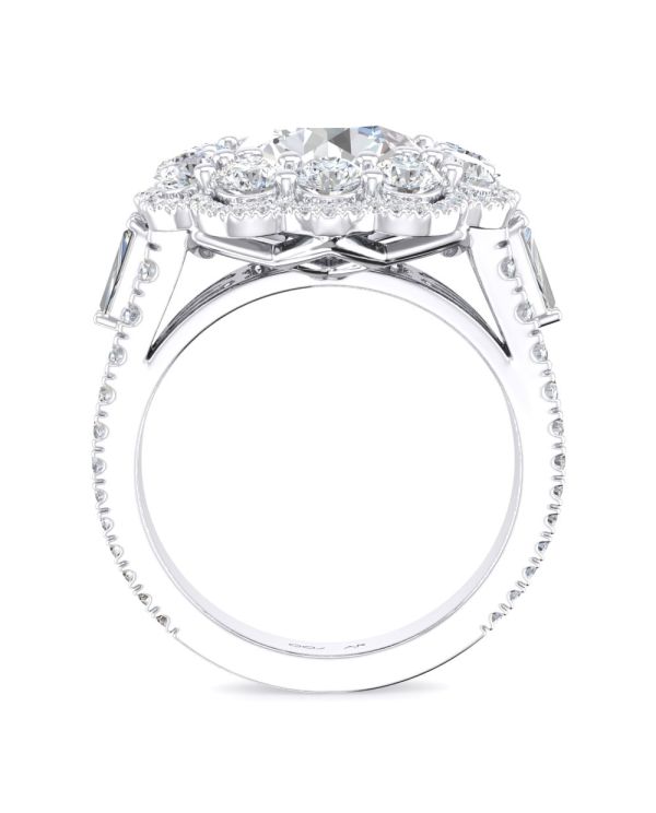 Round Multi Halo Diamond Engagement Ring