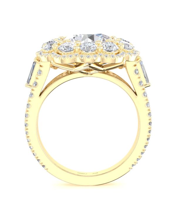 Round Multi Halo Diamond Engagement Ring