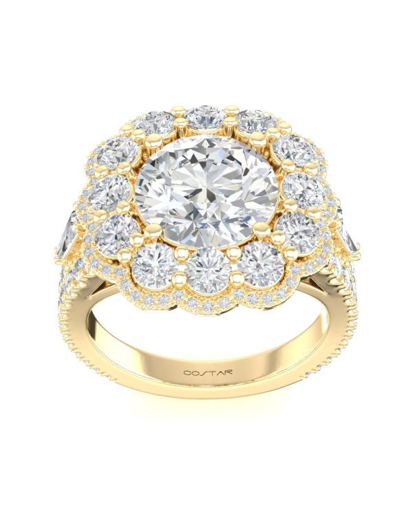 Round Multi Halo Diamond Engagement Ring