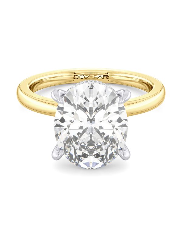 2.50 ct Oval Hidden Halo Solitaire Engagement Ring