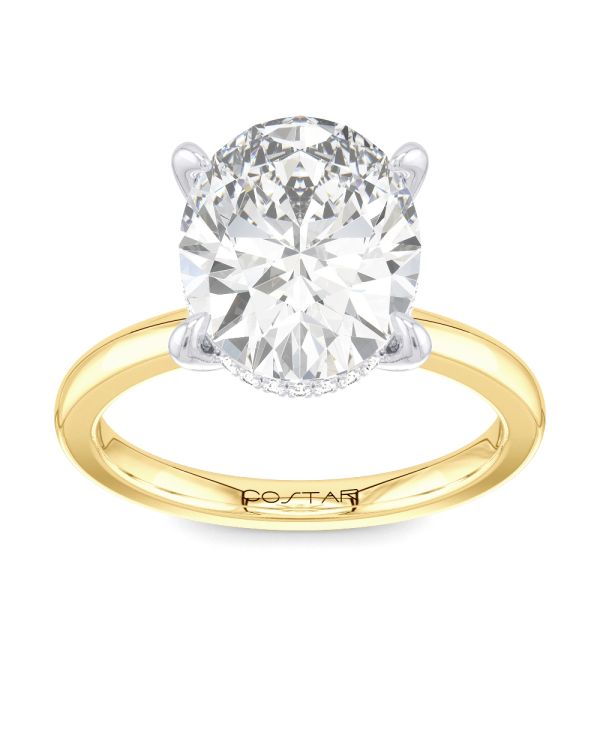 2.50 ct Oval Hidden Halo Solitaire Engagement Ring