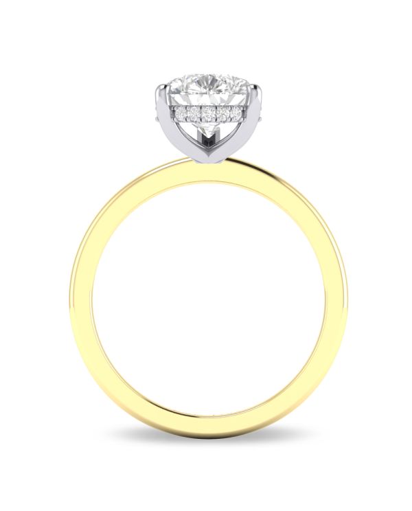 2.50 ct Pear Hidden Halo Solitaire Engagement Ring