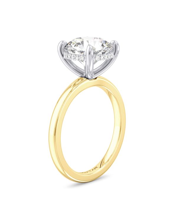 2.50 ct Round Hidden Halo Solitaire Engagement Ring