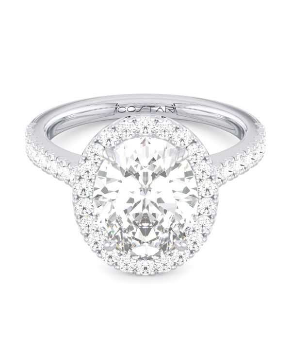 Oval Halo Diamond Engagement Ring