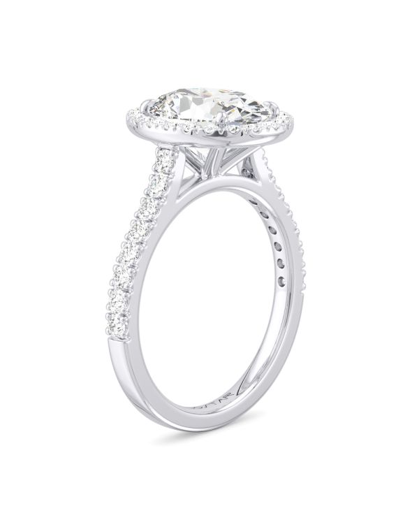 Oval Halo Diamond Engagement Ring