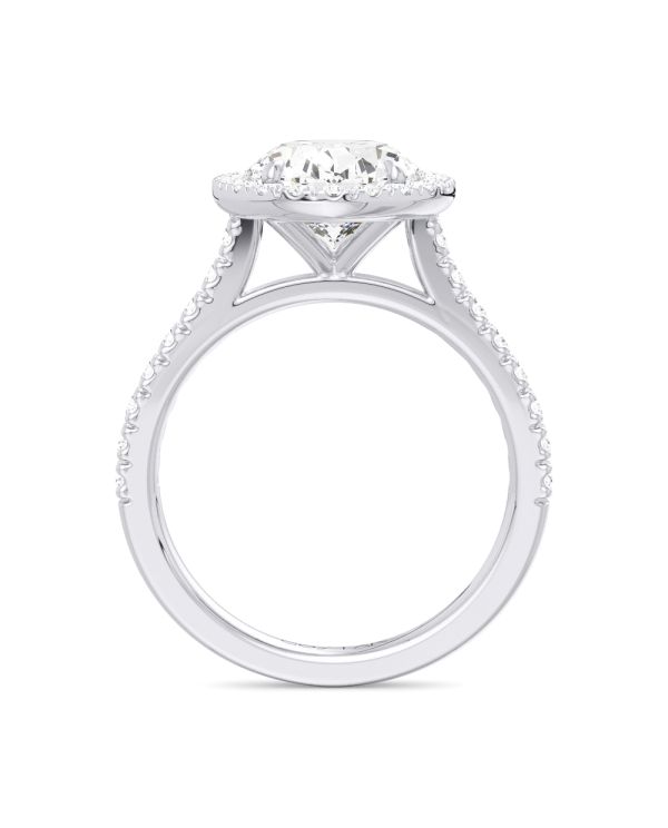 Oval Halo Diamond Engagement Ring
