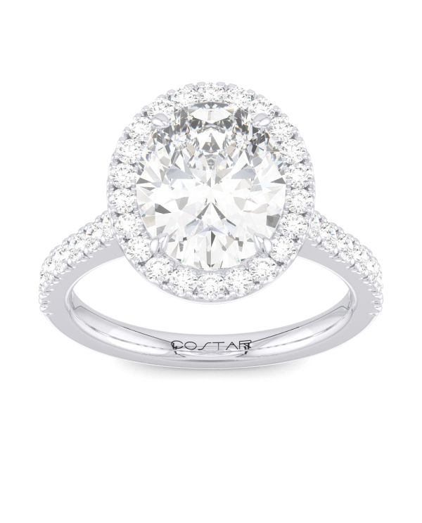 Oval Halo Diamond Engagement Ring