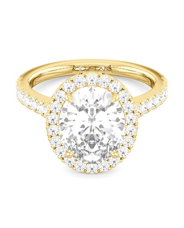 Oval Halo Diamond Engagement Ring