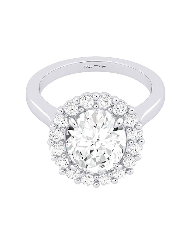 Oval Halo Diamond Engagement Ring