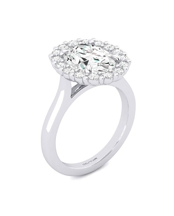 Oval Halo Diamond Engagement Ring