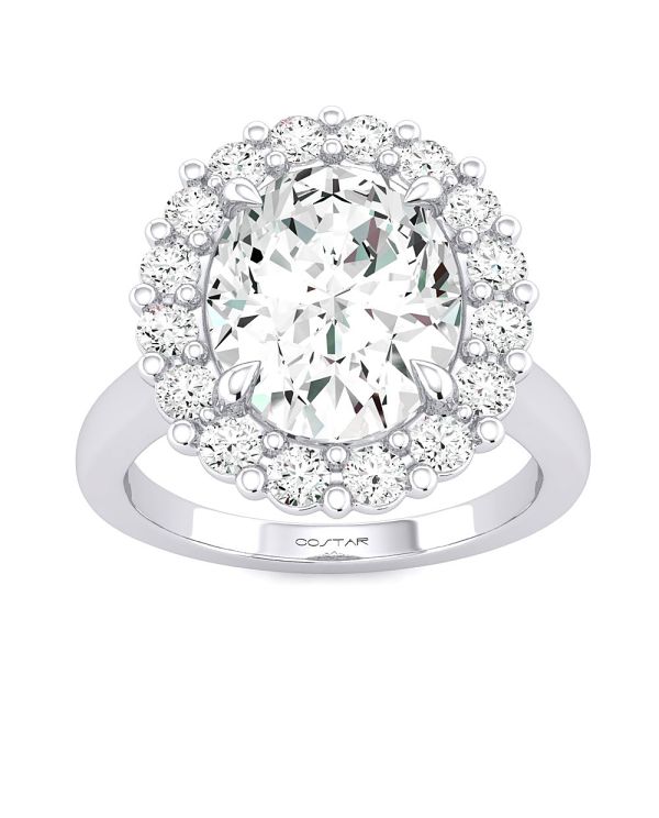 Oval Halo Diamond Engagement Ring