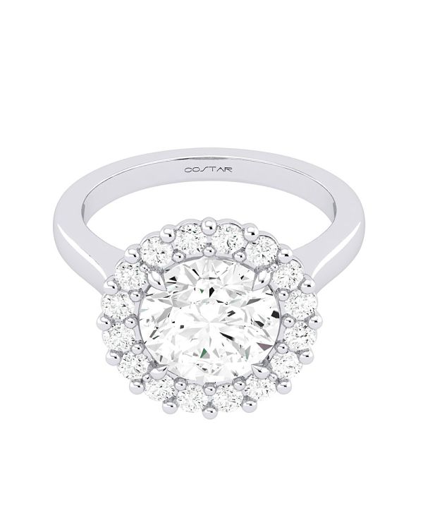 Round Halo Diamond Engagement Ring
