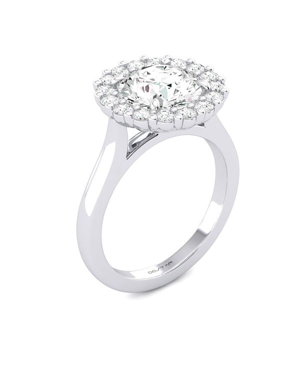 Round Halo Diamond Engagement Ring
