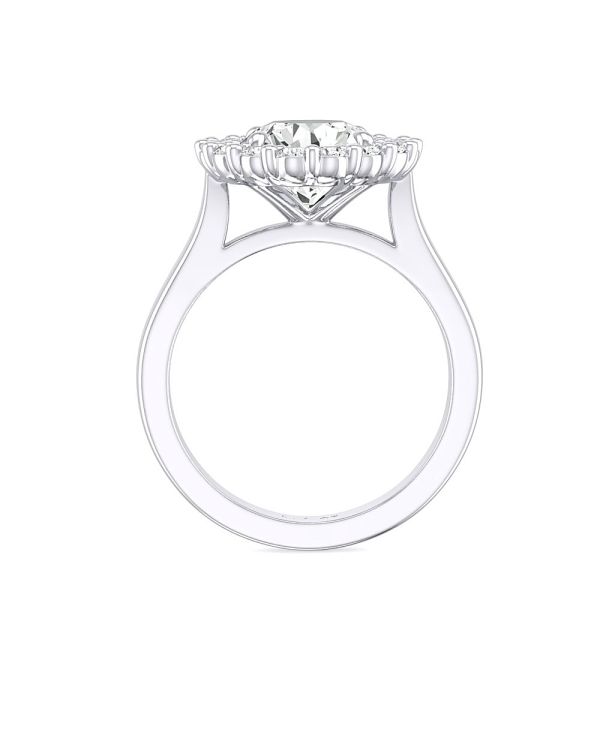 Round Halo Diamond Engagement Ring