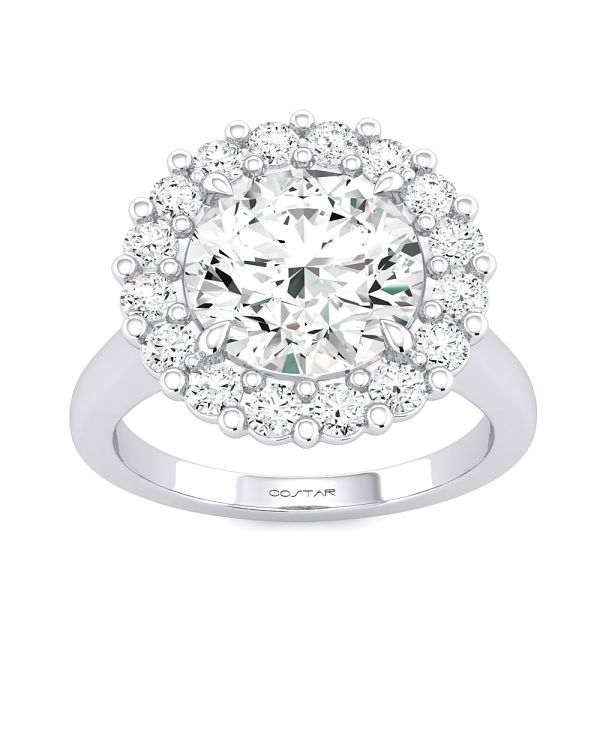 Round Halo Diamond Engagement Ring