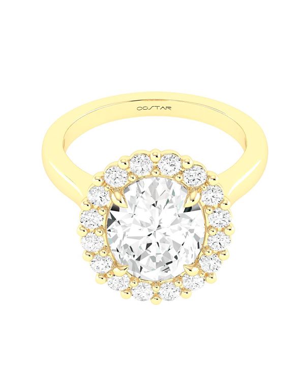 Oval Halo Diamond Engagement Ring