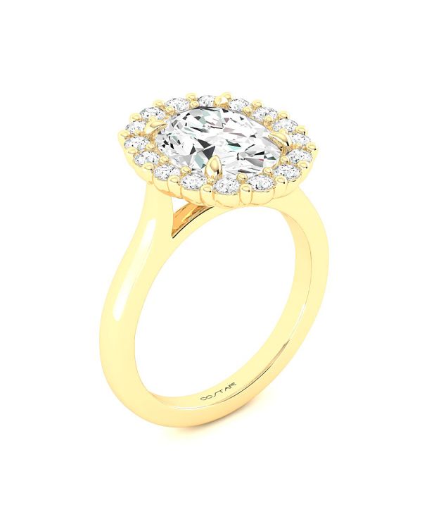 Oval Halo Diamond Engagement Ring