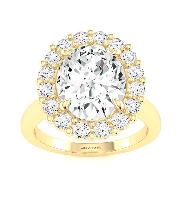 Oval Halo Diamond Engagement Ring