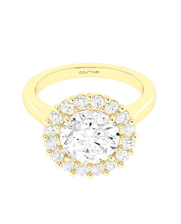 Round Halo Diamond Engagement Ring
