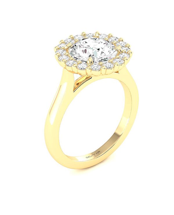 Round Halo Diamond Engagement Ring