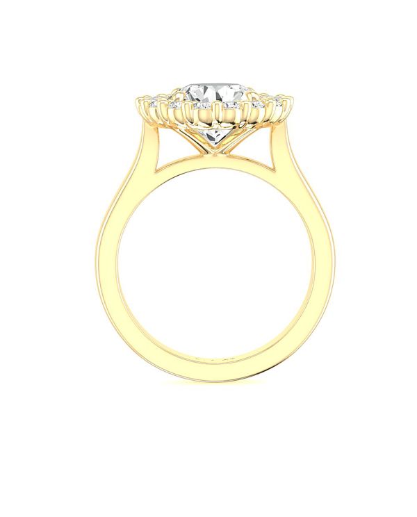 Round Halo Diamond Engagement Ring