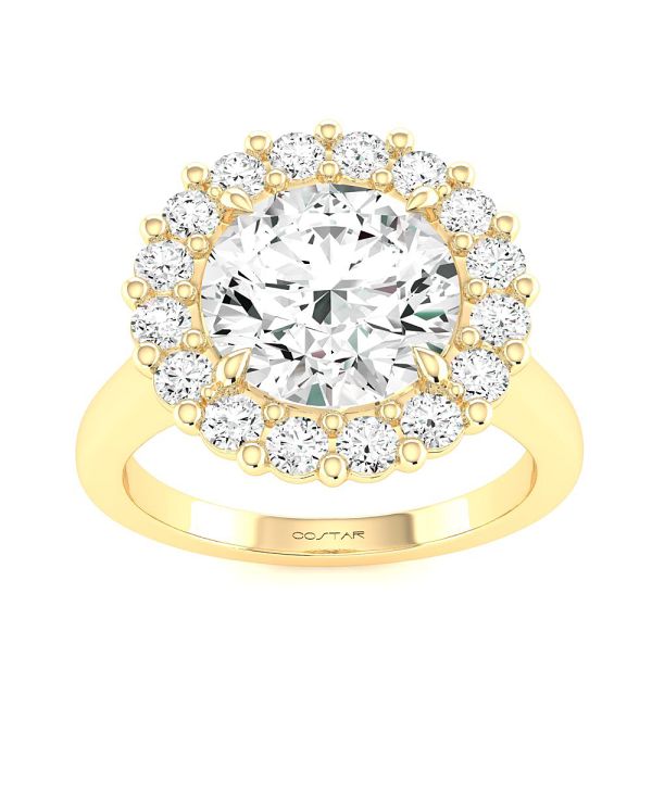 Round Halo Diamond Engagement Ring