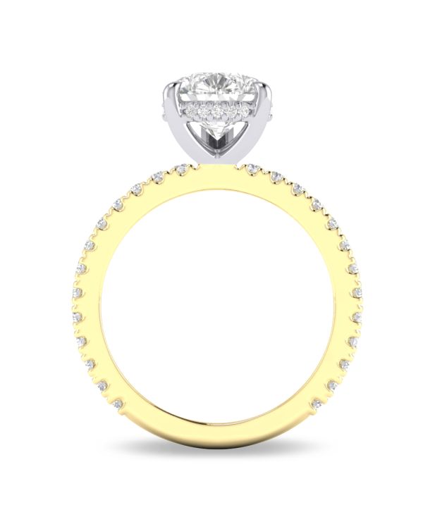 2.50 ct Pear Hidden Halo Engagement Ring