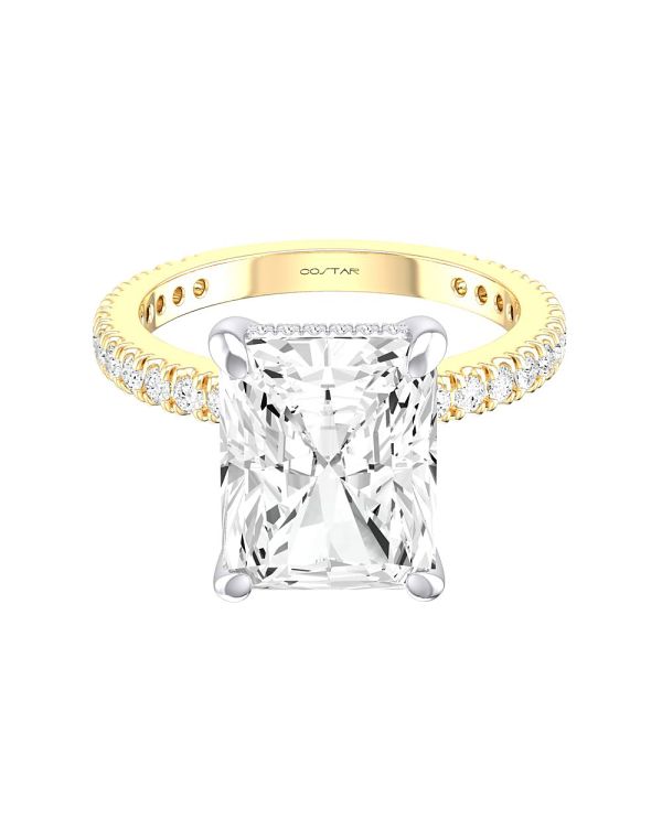 2.50 ct Radiant Hidden Halo Engagement Ring