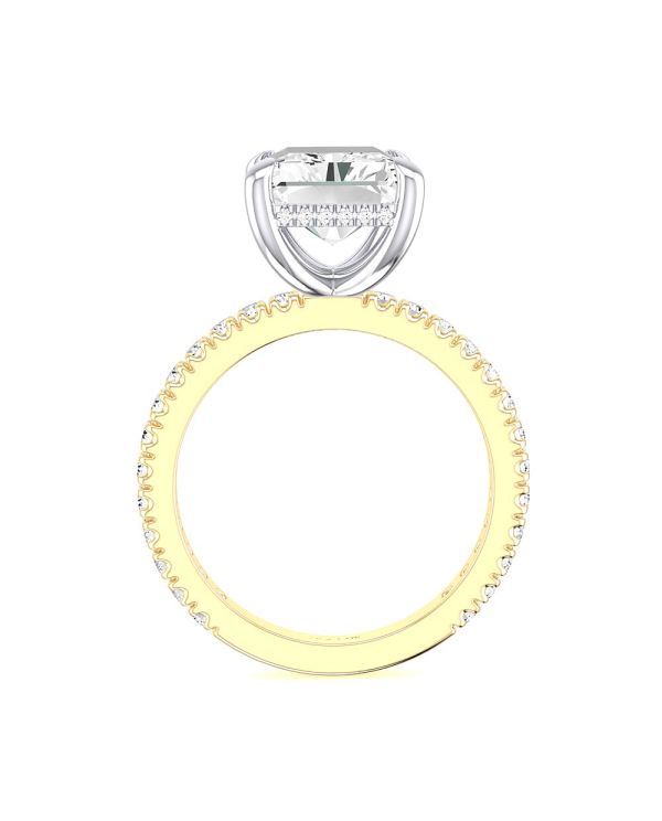 2.50 ct Radiant Hidden Halo Engagement Ring