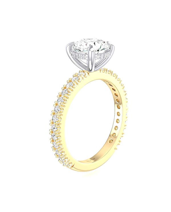 1.50 ct Round Hidden Halo Engagement Ring