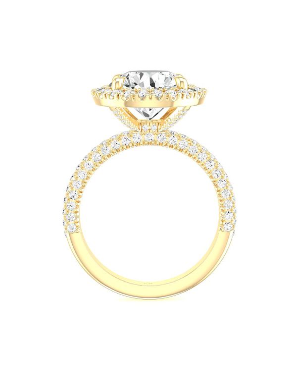 Round Halo Diamond Engagement Ring