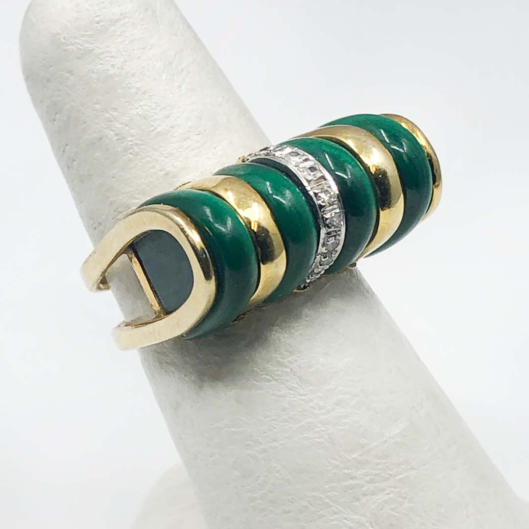 Art Deco Era Malachite Ring