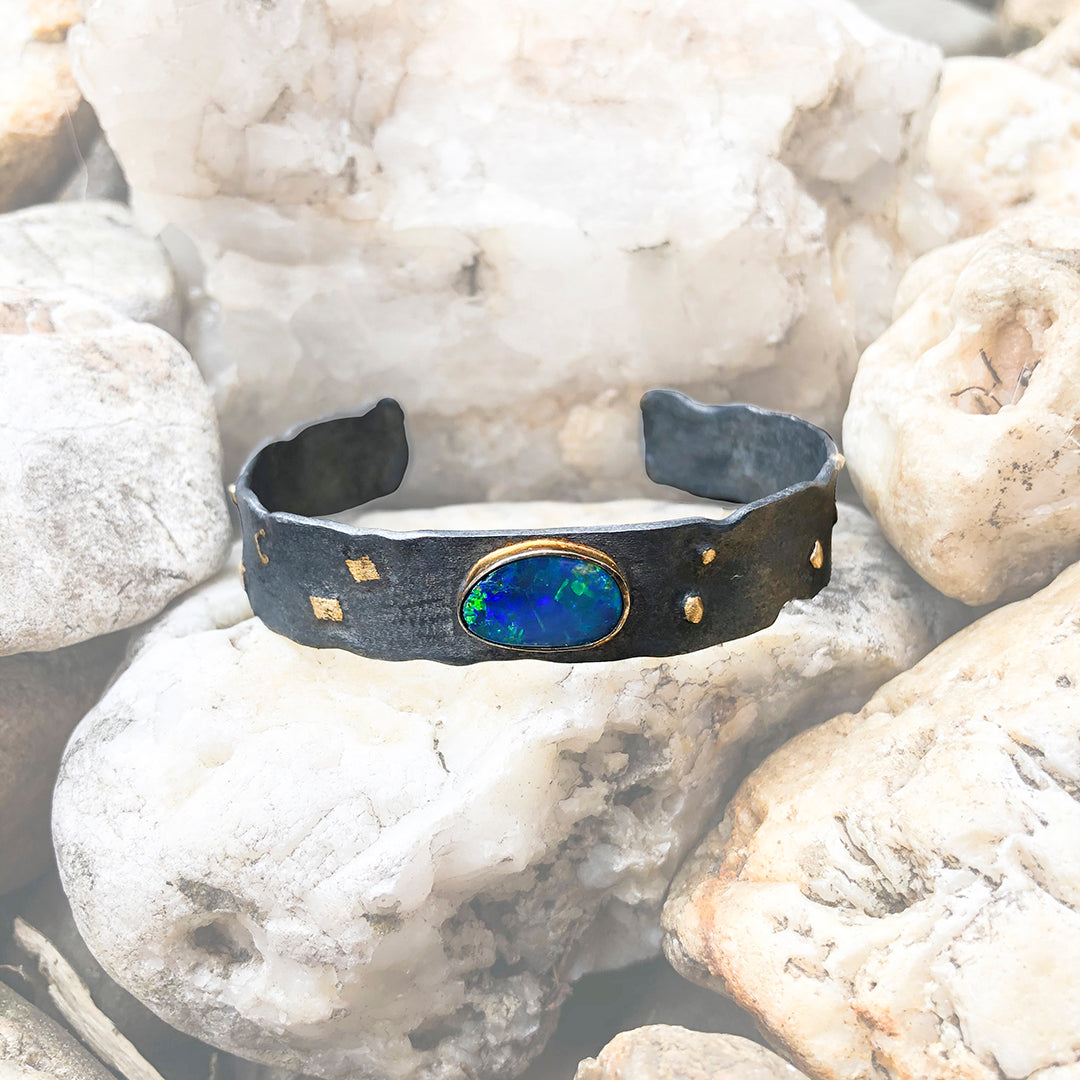 EC Black & Gold Opal Bracelet