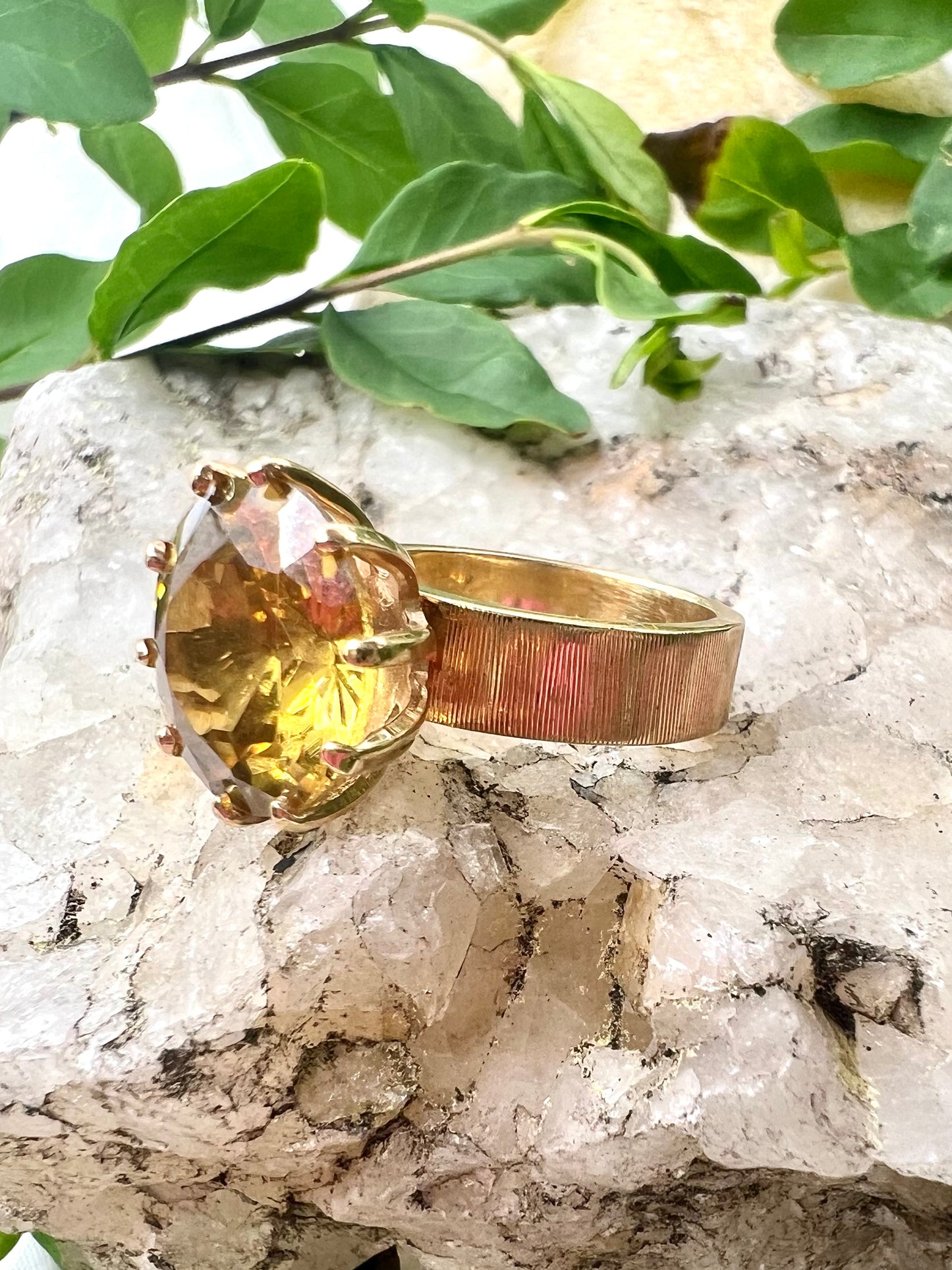Dark Citrine Ring