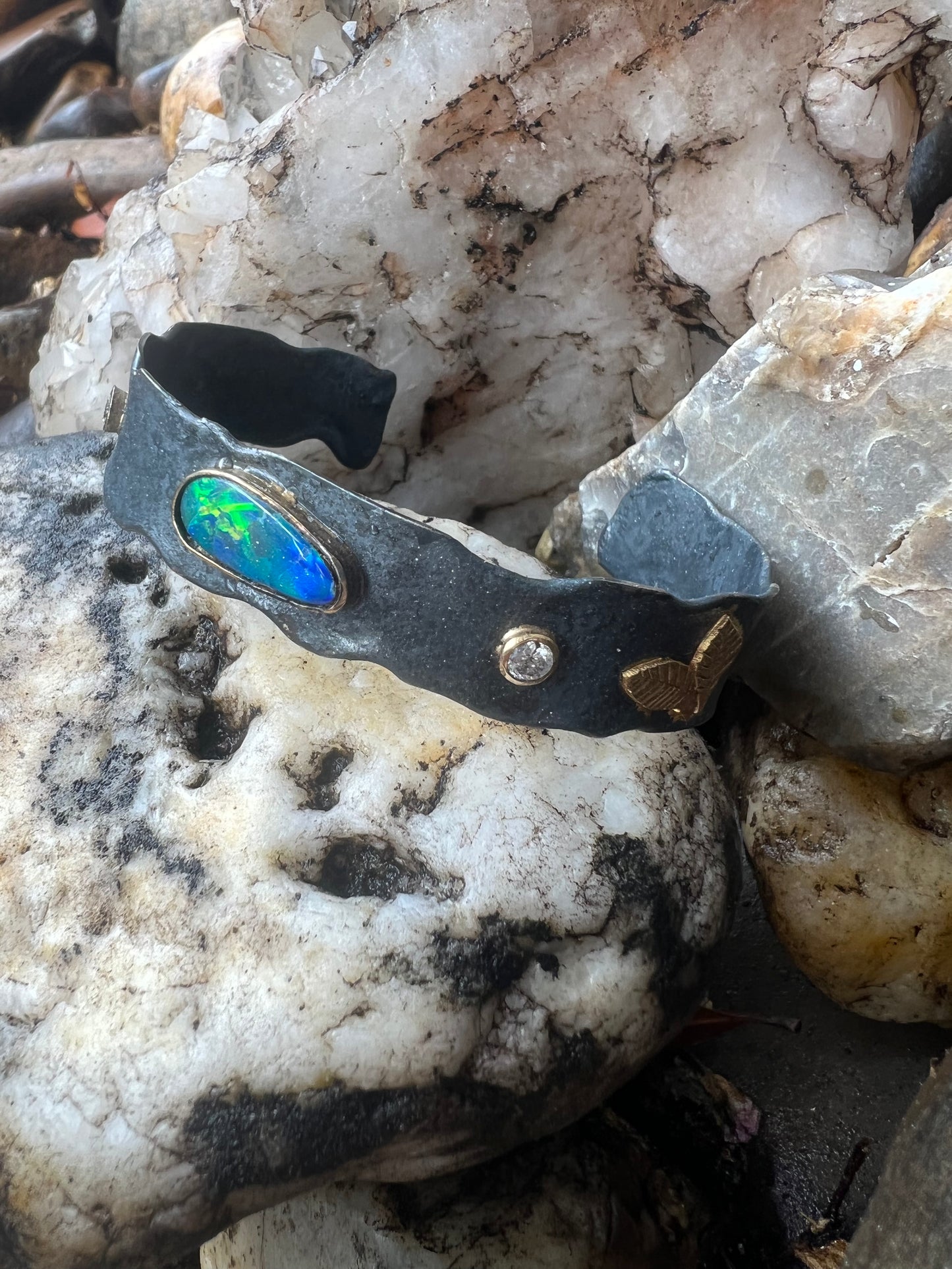 EC Black & Gold Opal Bracelet