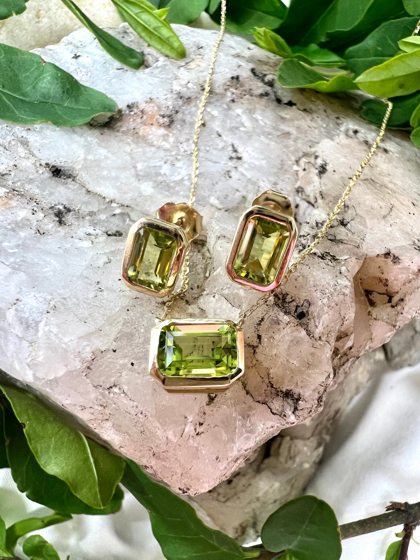 Peridot Stud Earrings