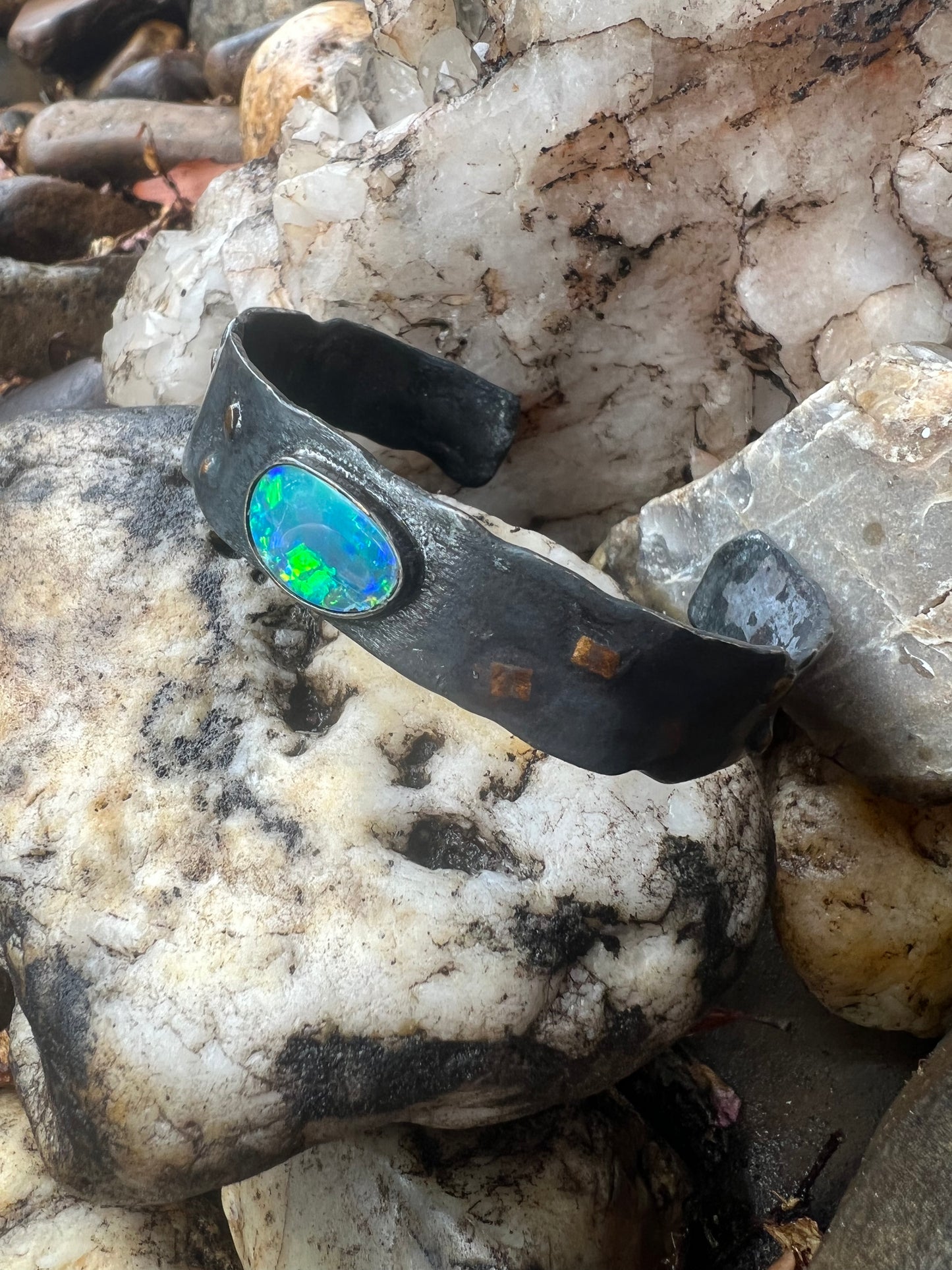 EC Black & Gold Opal Bracelet