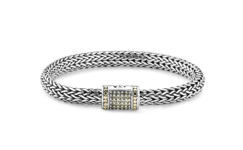 Samuel B Men's Kuta Bracelet - Green Garnet