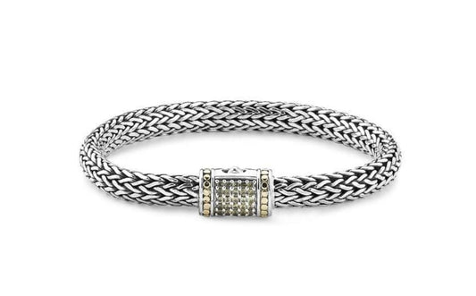 Samuel B Men's Kuta Bracelet - Green Garnet