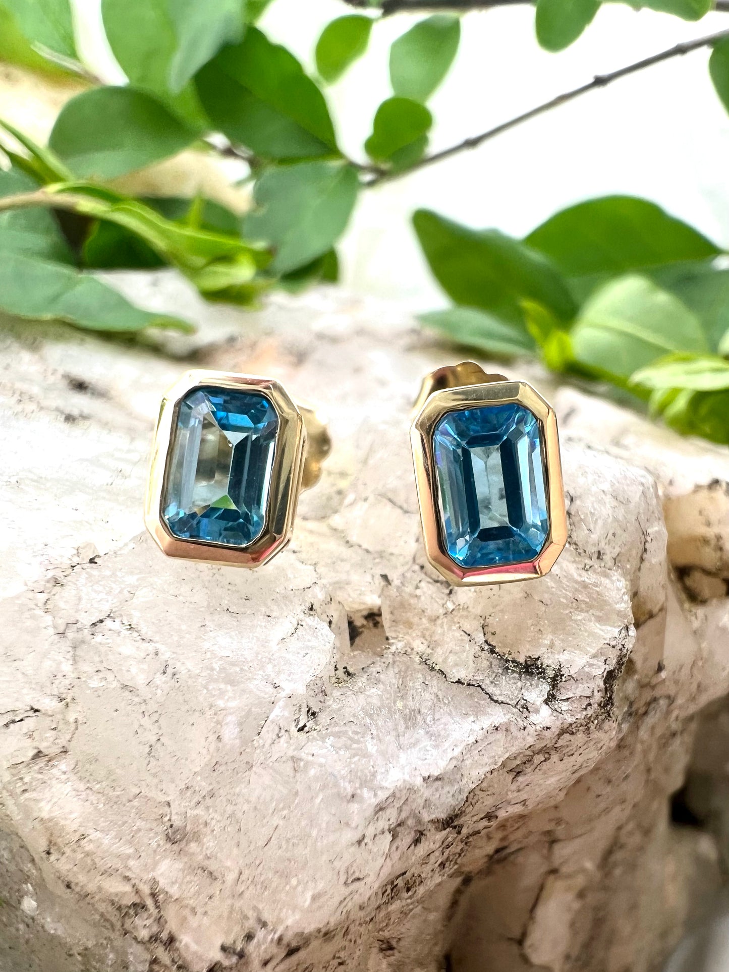 London Blue Topaz Stud Earrings