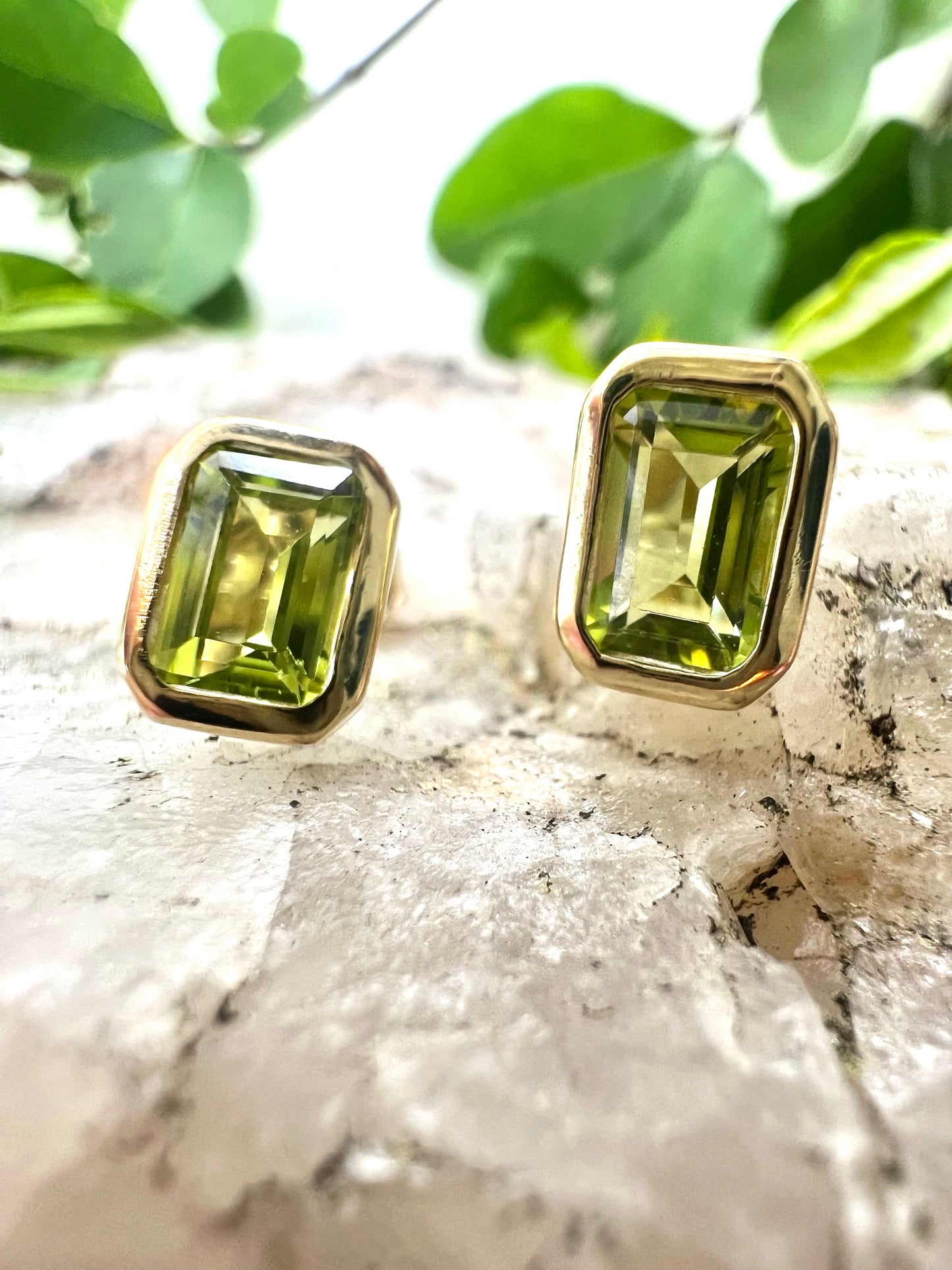 Peridot Stud Earrings