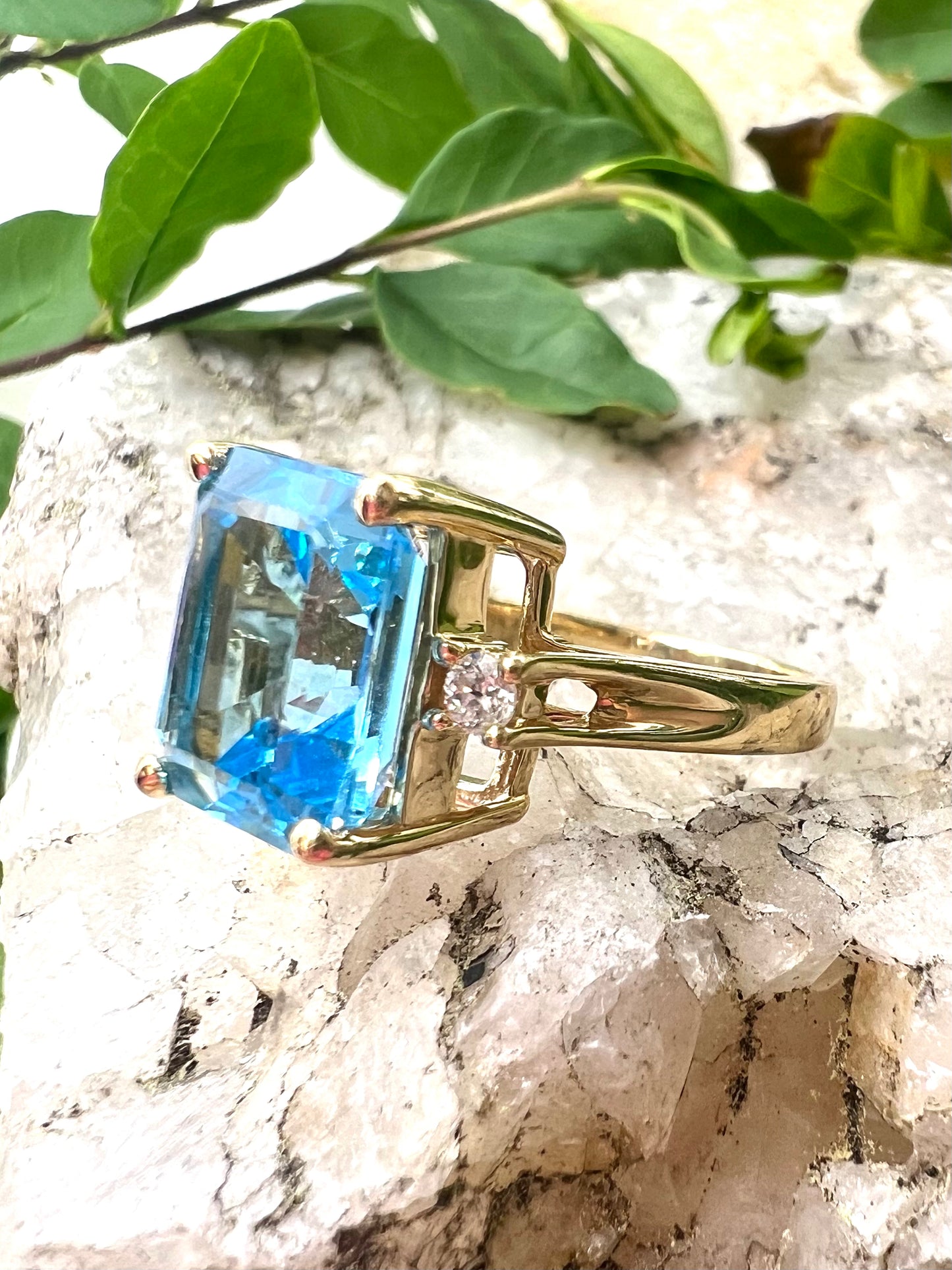 Swiss Blue Topaz Ring