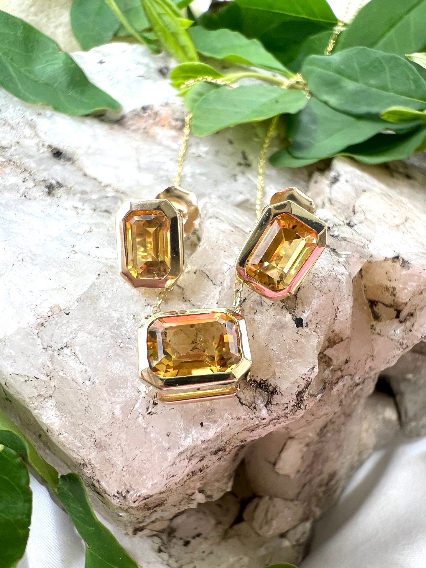 Citrine Stud Earrings