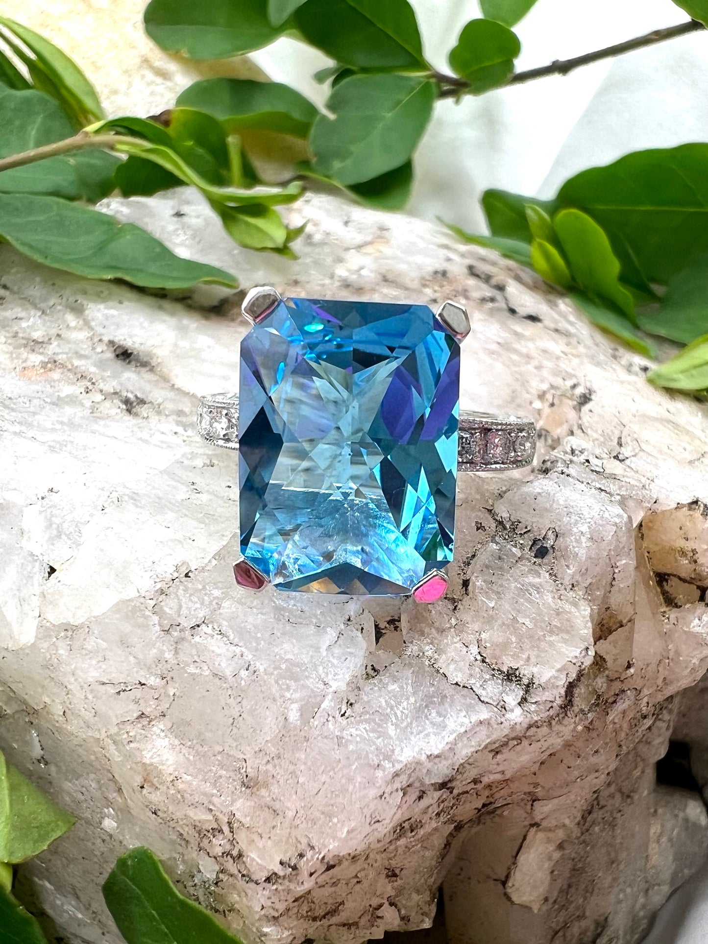 Swiss Blue Topaz Ring