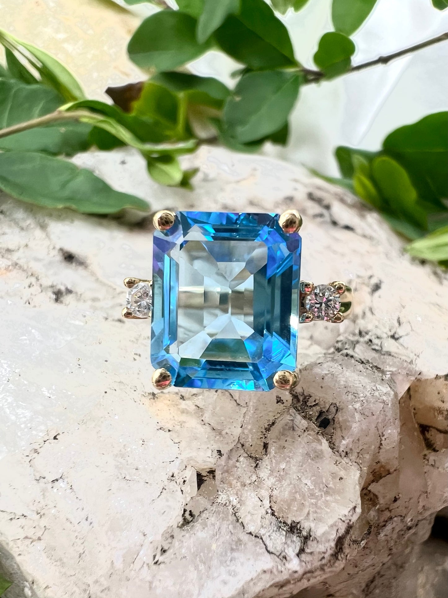 Swiss Blue Topaz Ring